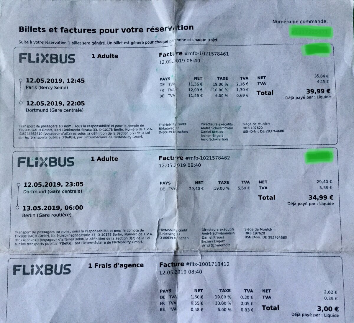 Личный билет на автобус