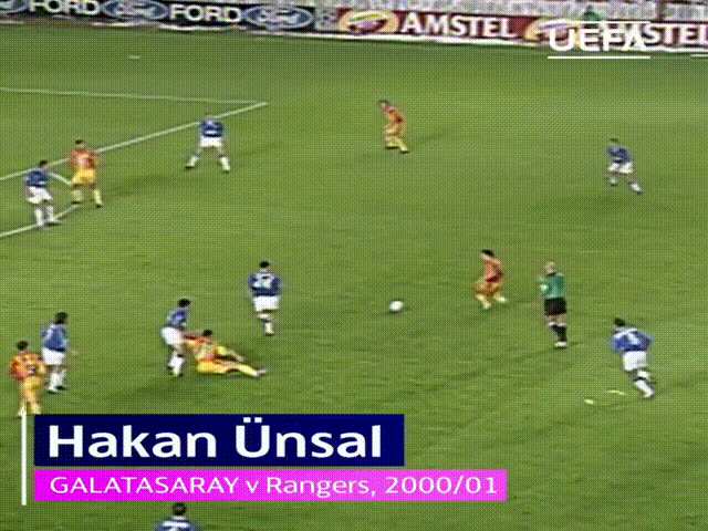 Хакан Унсал. Сезон 2000/2001. Гол в ворота"Глазго Рейнджерс".