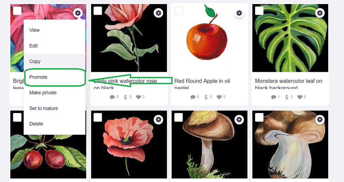 Нажимаем на шестеренку в правом верхнем углу принта