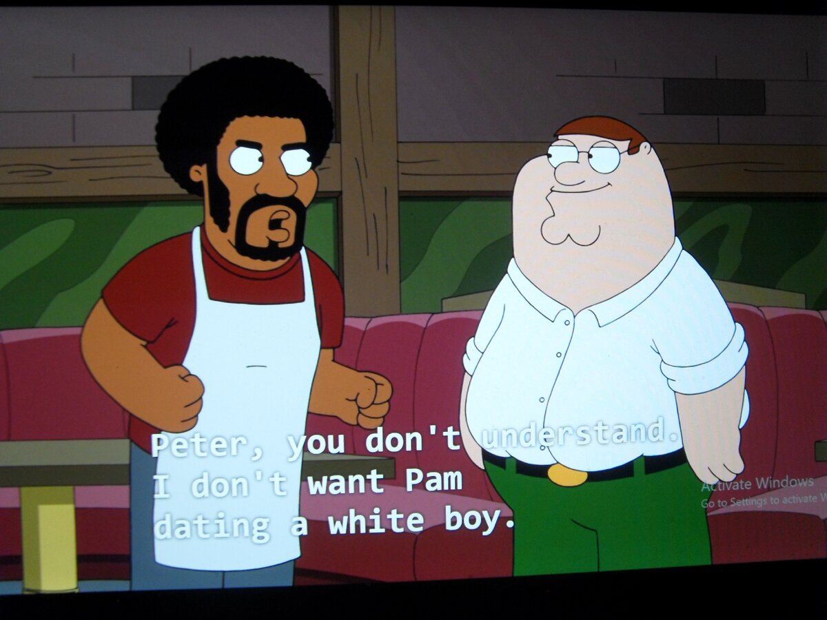 Питер, ты не понимаешь, я не хочу чтобы моя дочь встречалась с белым парнем