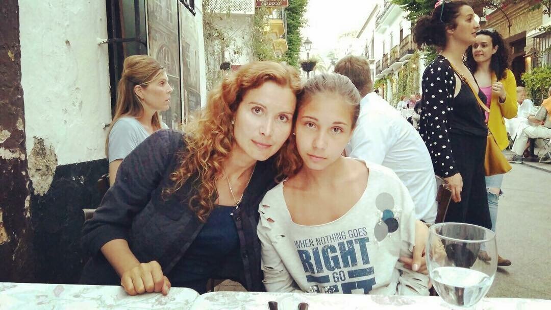 Тутберидзе с дочерью  Дианой