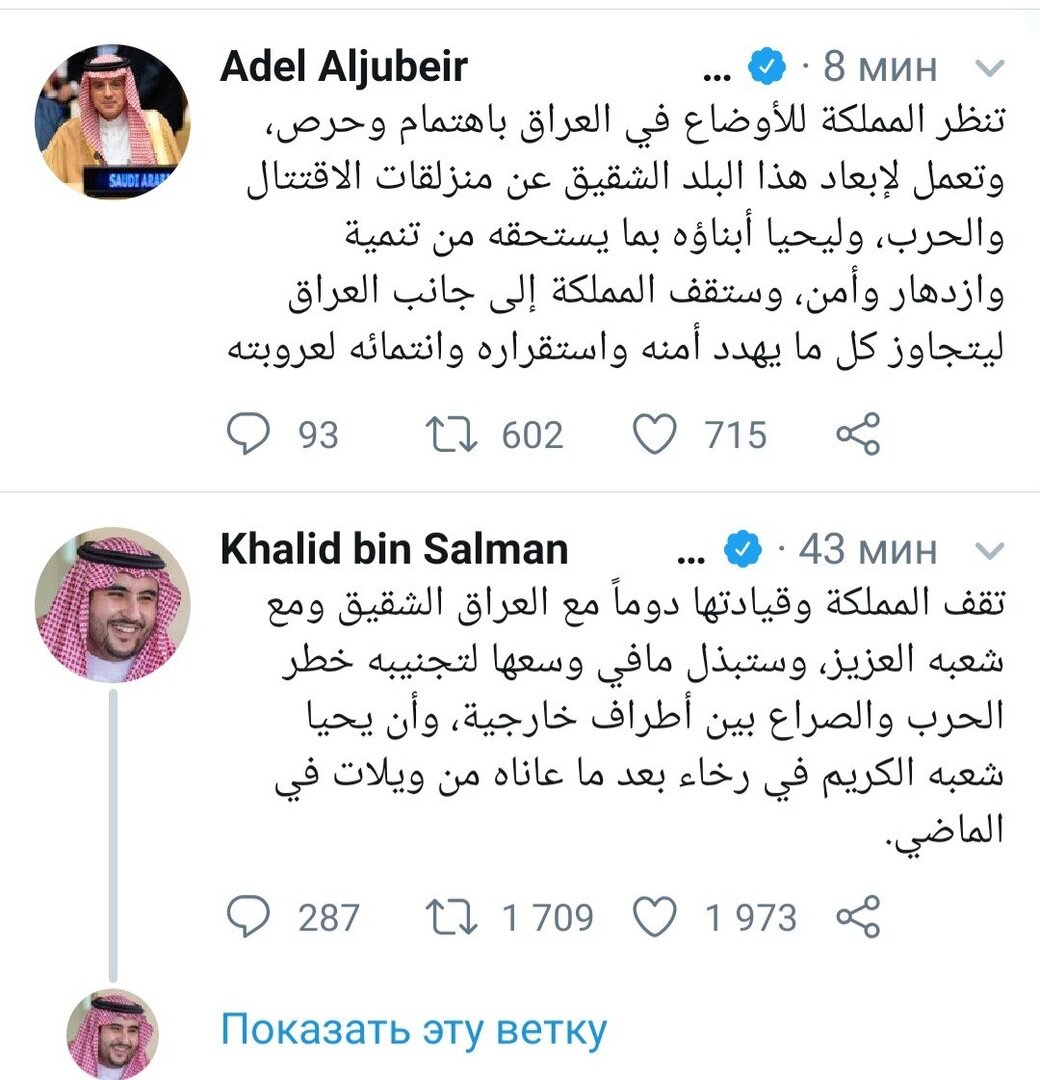 Твиттер официальных лиц страны