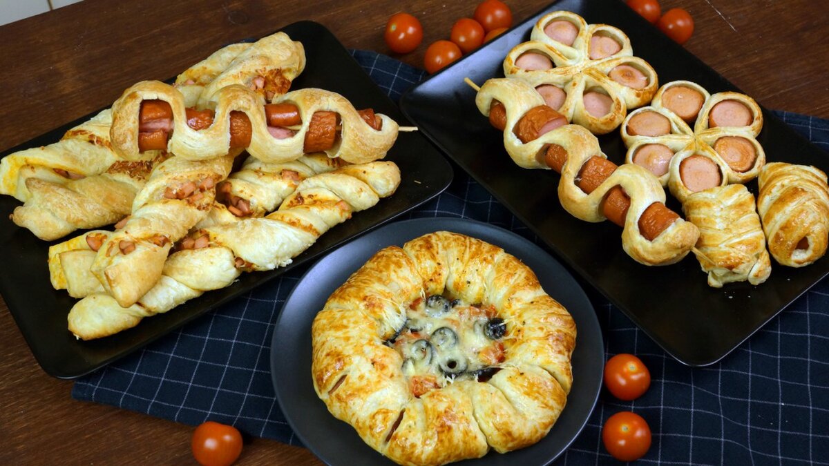 Приветствую Вас! Сегодня предлагаю  5 кулинарных идей из покупного слоеного теста и сосисок. Все, как всегда, очень просто  и вкусно! Такую выпечку идеально можно взять на пикник,  дать  в школу ребенку.