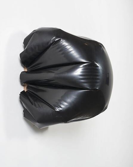 Выпуклость (Черная) # 1 
Восковая темпера, холст на подрамнике
40,6х40,6х33 см
2015