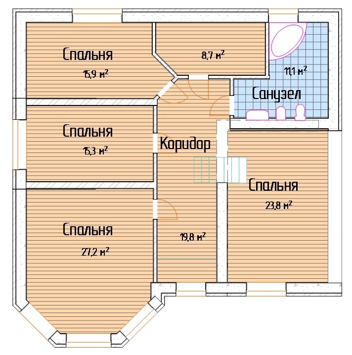 Нестандартный проект дома газобетон + облицовочный кирпич. Площадь 292 м² ??