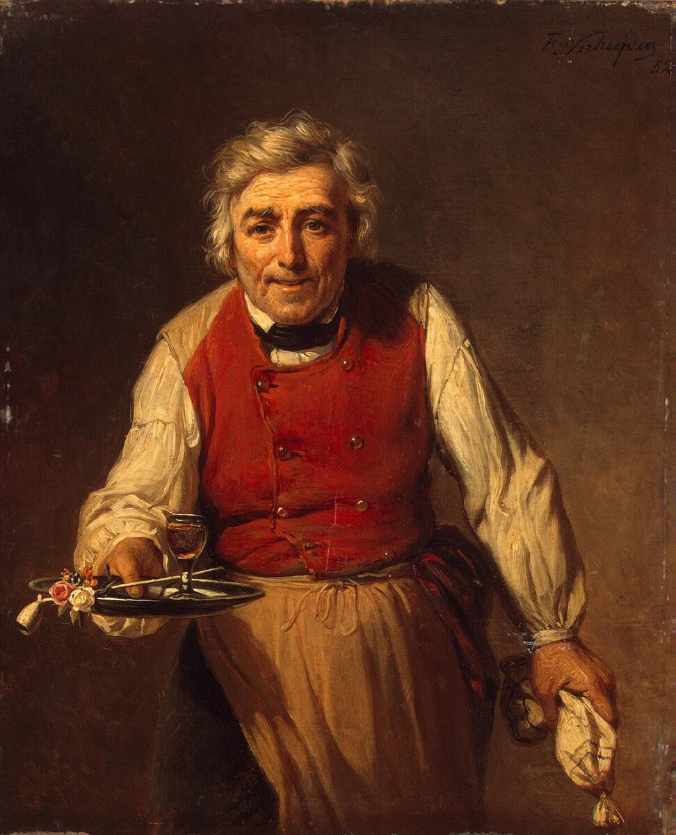 Художник Франуа Верхейден - "Слуга с подносом" (1852)