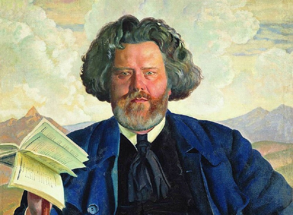 Борис Кустодиев. Портрет Максимилиана Волошина, 1924 год