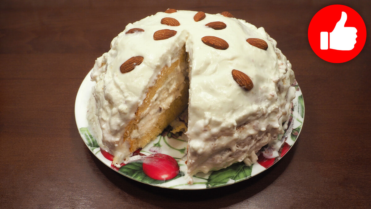 Летний бисквитный торт, пошаговый рецепт на ккал, фото, ингредиенты - Sенечка
