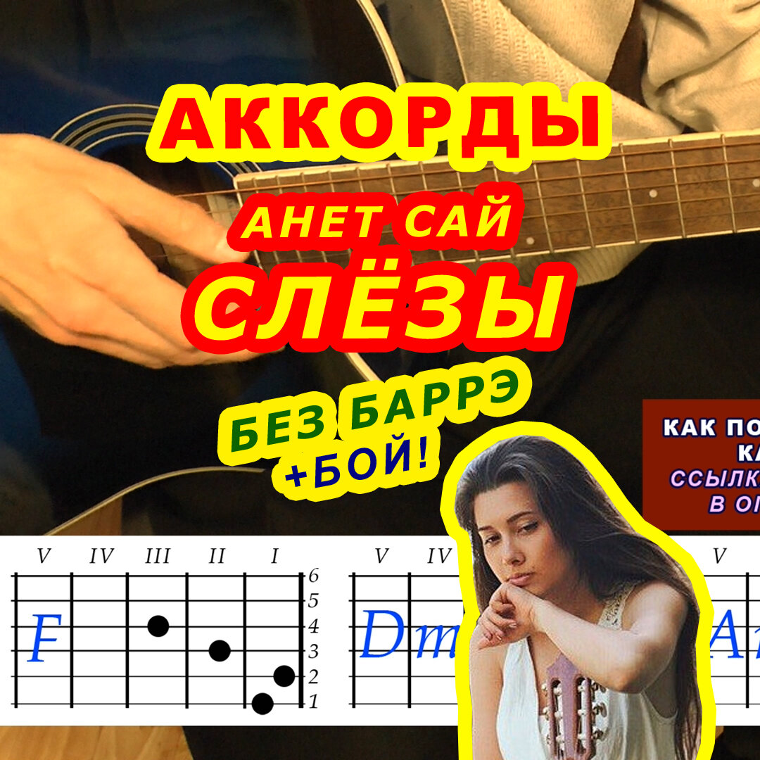 СЛЕЗЫ Аккорды 🎸 АНЕТ АННЕТ САЙ ♪ Разбор песни на гитаре ♫ Гитарный Бой |  ГИТАРА АККОРДЫ ПЕСНИ | Дзен