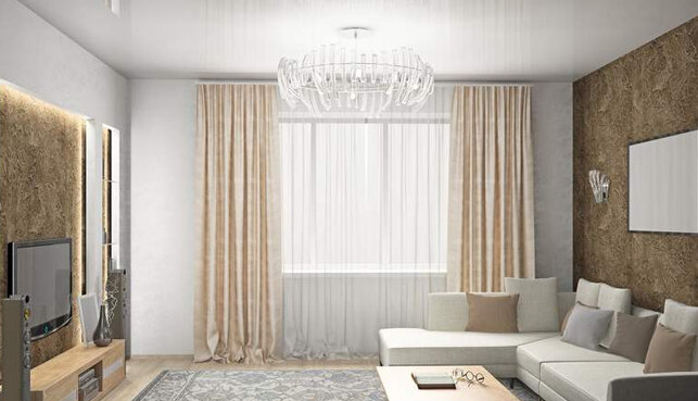 Натяжные потолки в хрущевке не только не сделают помещение ниже, но и визуально добавят ощущения высоты