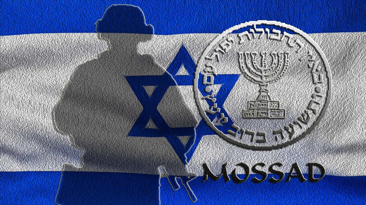 Mossad.  /Bu poster tarafımdan yapılmıştır, birçok görsel açık kaynaklardan alınmıştır/