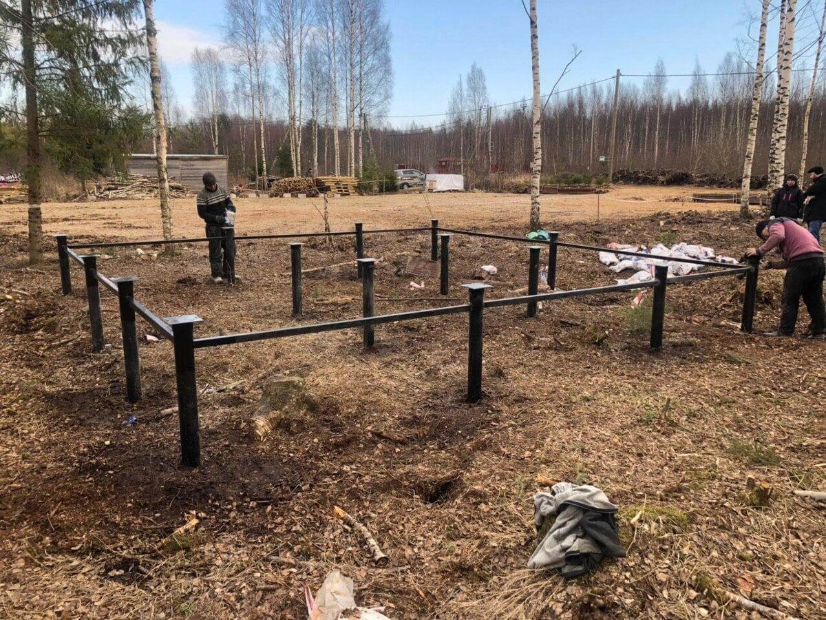 Правильно установленный свайный фундамент