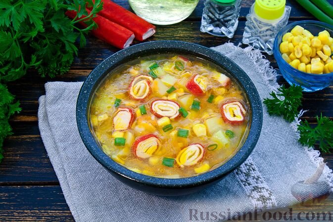 Рецепт куриного супа-пюре с кукурузой с фото