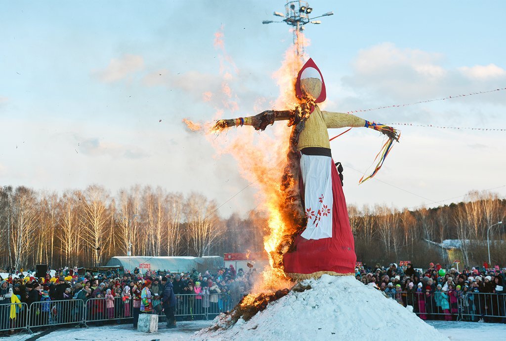 Масленица блины чучело