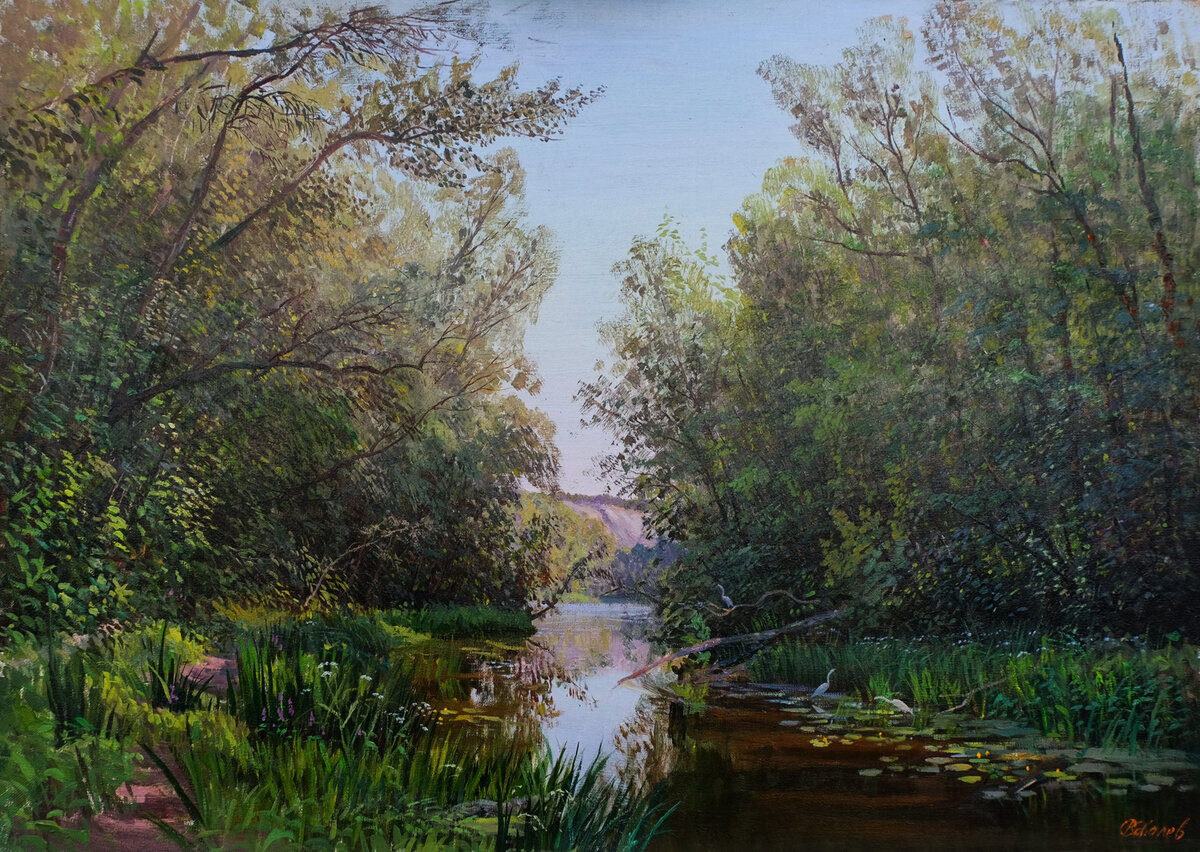 "Старая протока" 85х60 Художник Сергей Ковалёв