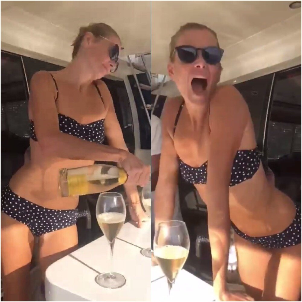    Юлия Высоцкая в бикини показала стройную фигуруКадры из видео