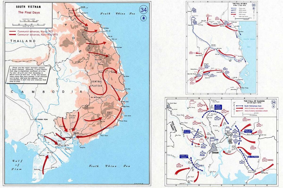 Вьетнамская война 1964 1975 карта