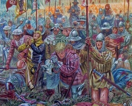 После победы при Земпахе. Иллюстратор: Giuseppe Rava