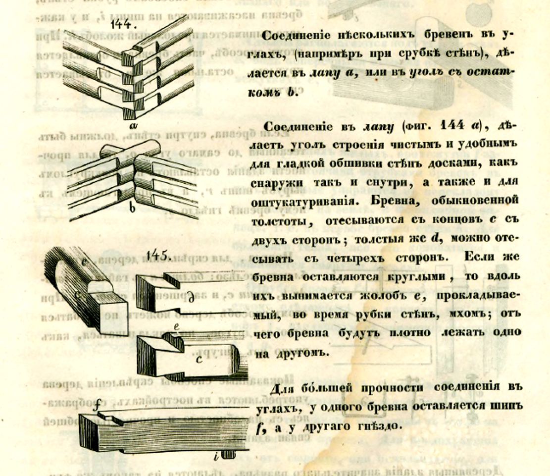 “Краткое практическое наставление для постройки сельских жилых зданий”  А. Сапожников и П.Таманский 1845 год.