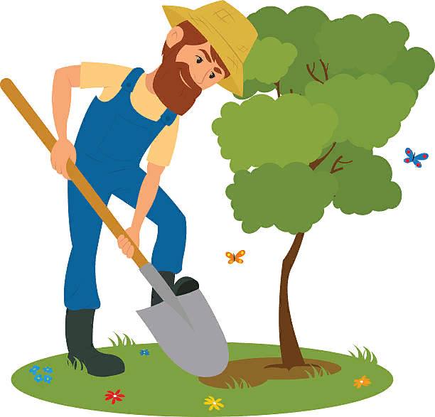 Трудом правильным. Садовник с лопатой. Человек с лопатой. Человек копает. Люди копают огород.