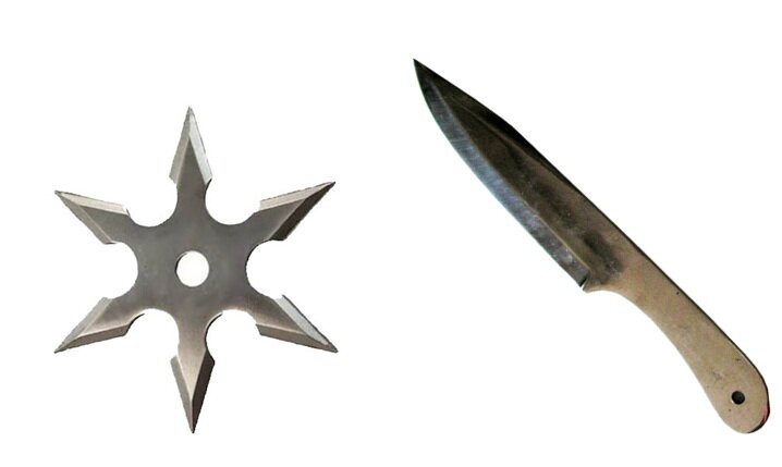 Наверное самые известные облики метаемого оружия в мире - сюрикен и нож. 
