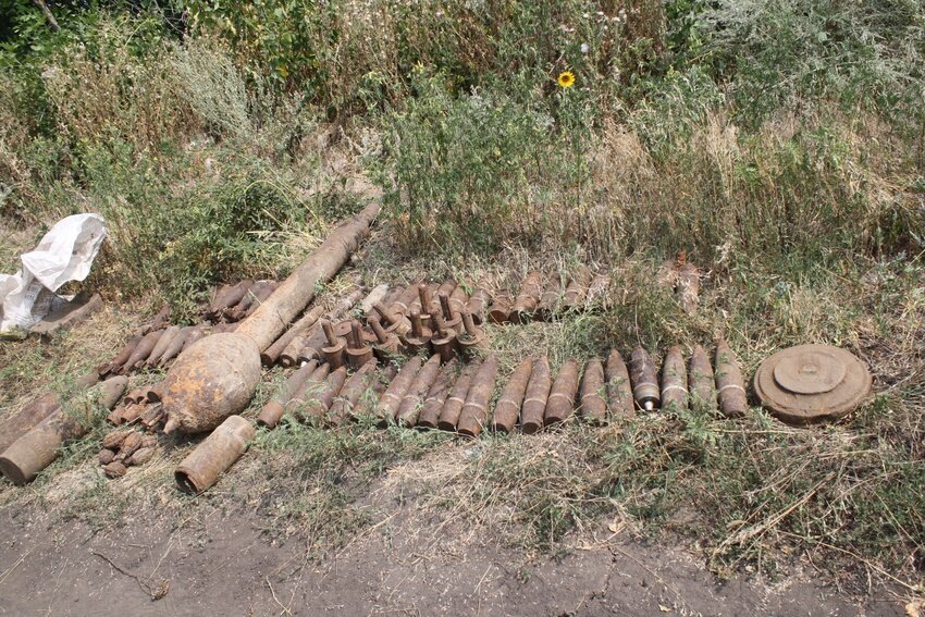 Подготовленные для уничтожения найденные ВОПы.