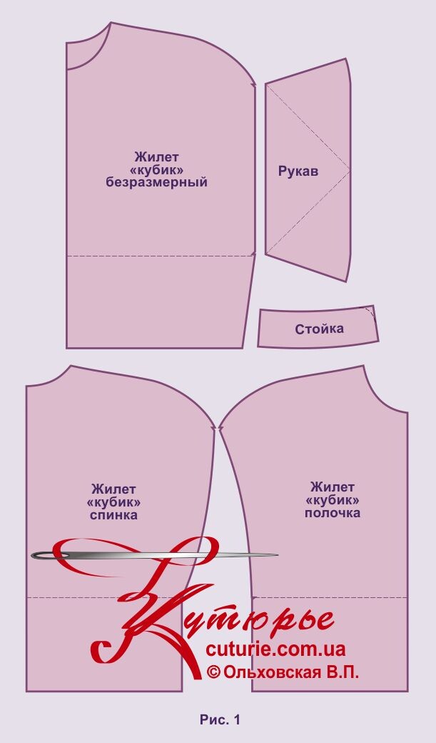 МК Как сшить детский жилет на подкладке с имитацией карманов