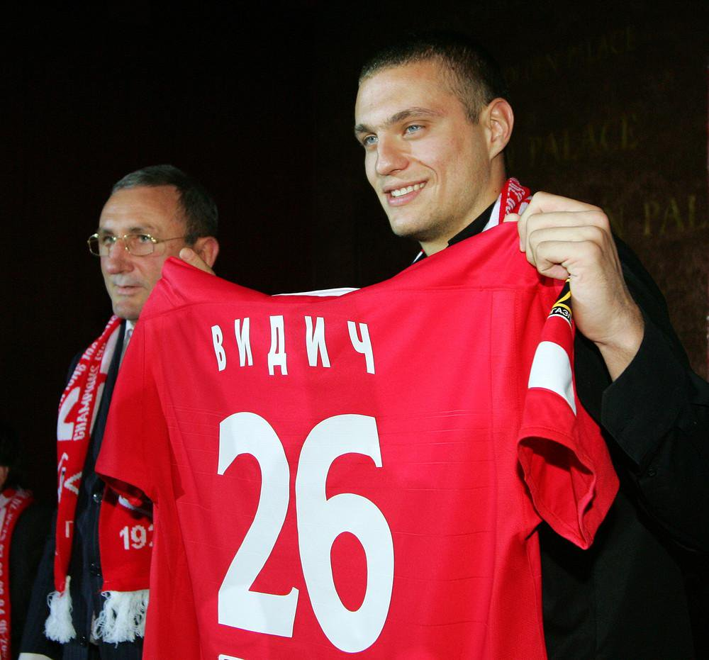Представление Видича в качестве игрока Спартака.