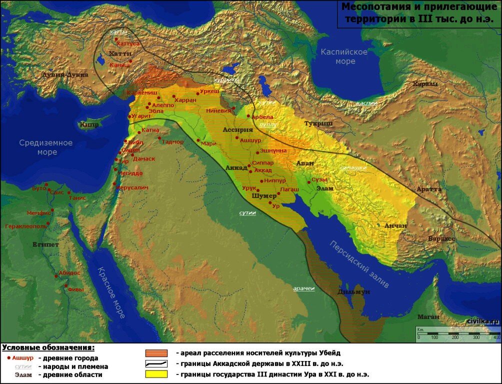 Древнейшая Месопотамия в III тысячелетии до н.э.