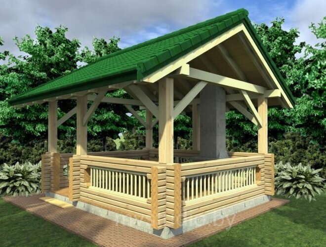 деревянная беседка