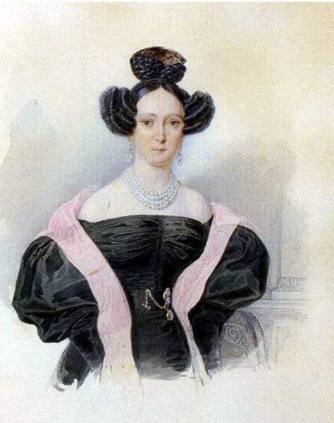 Брюллов Александр. Портрет М.О.Смирновой. Начало 1830
