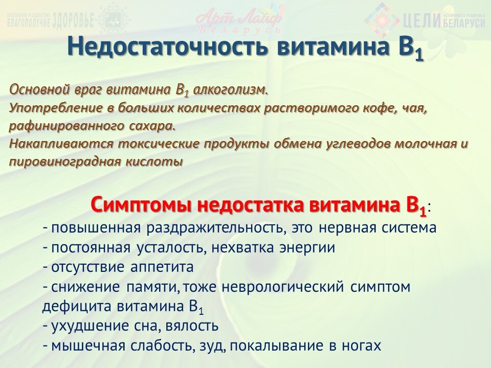 Как называется витамин В1 все что нужно знать