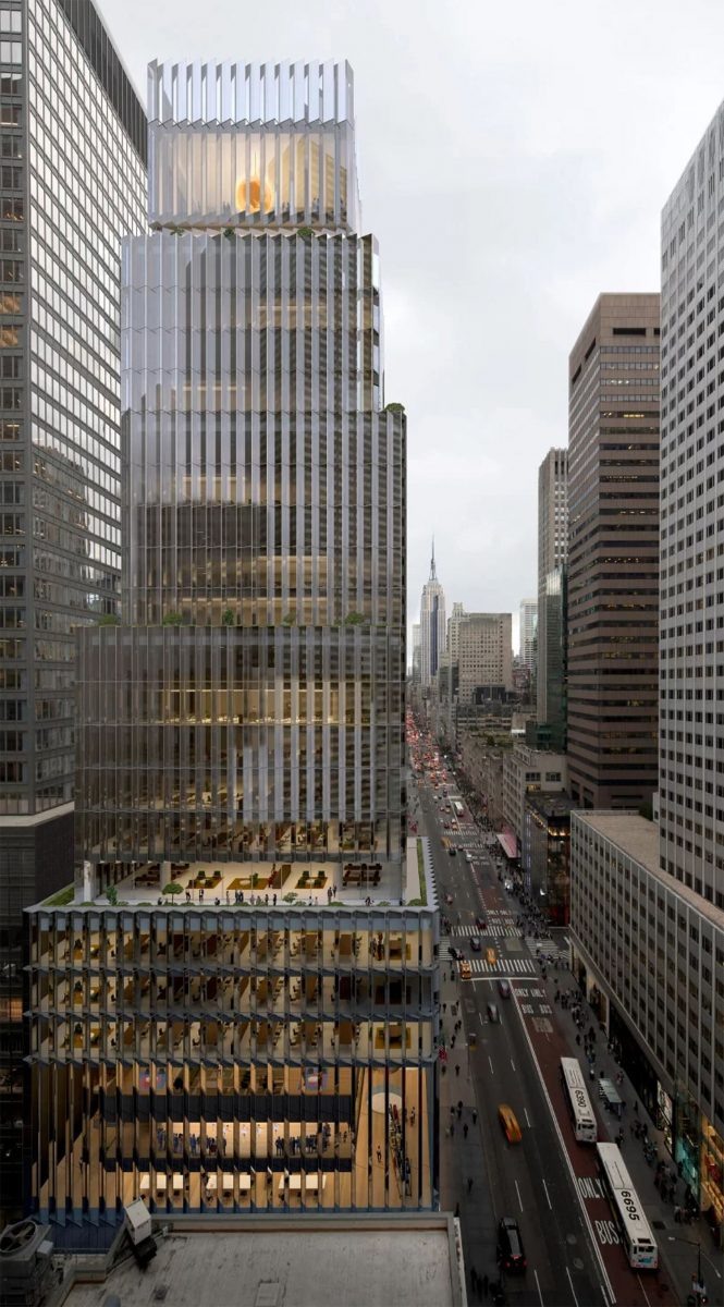 Будущее здание штаб-квартиры Rolex USA на 665 Fifth Avenue. Дизайн by David Chipperfield Architects. Изображение by David Chipperfield Architects/ newyorkyimby.com