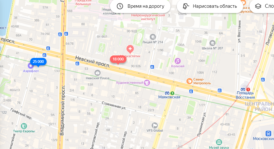 Яндекс Недвижимость. В центре красным вариант за 18 тысяч. Скрин, чтобы вы не считали, что я голословен. Слева вариант за 25, тоже "однушка".
