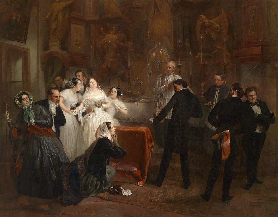 "Невеста, брошенная у алтаря", Эдуард Свобода, 1840-е(?). (сс) Wikimedia Commons