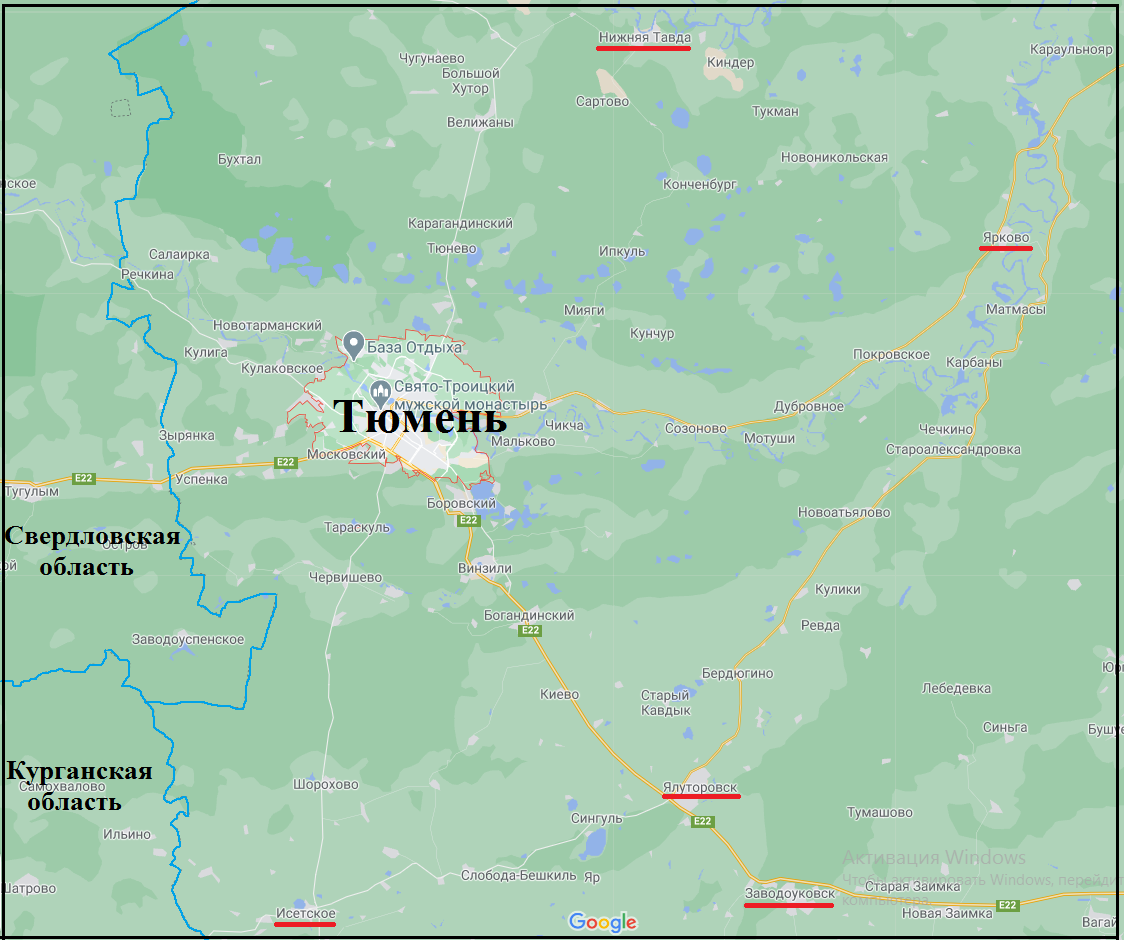 Киево тюменская область карта