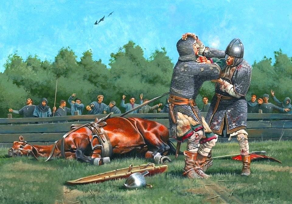 Судебный поединок, XII в. Иллюстратор: Zvonimir Grbasic