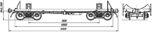Рис. 9 4-х осная платформа 