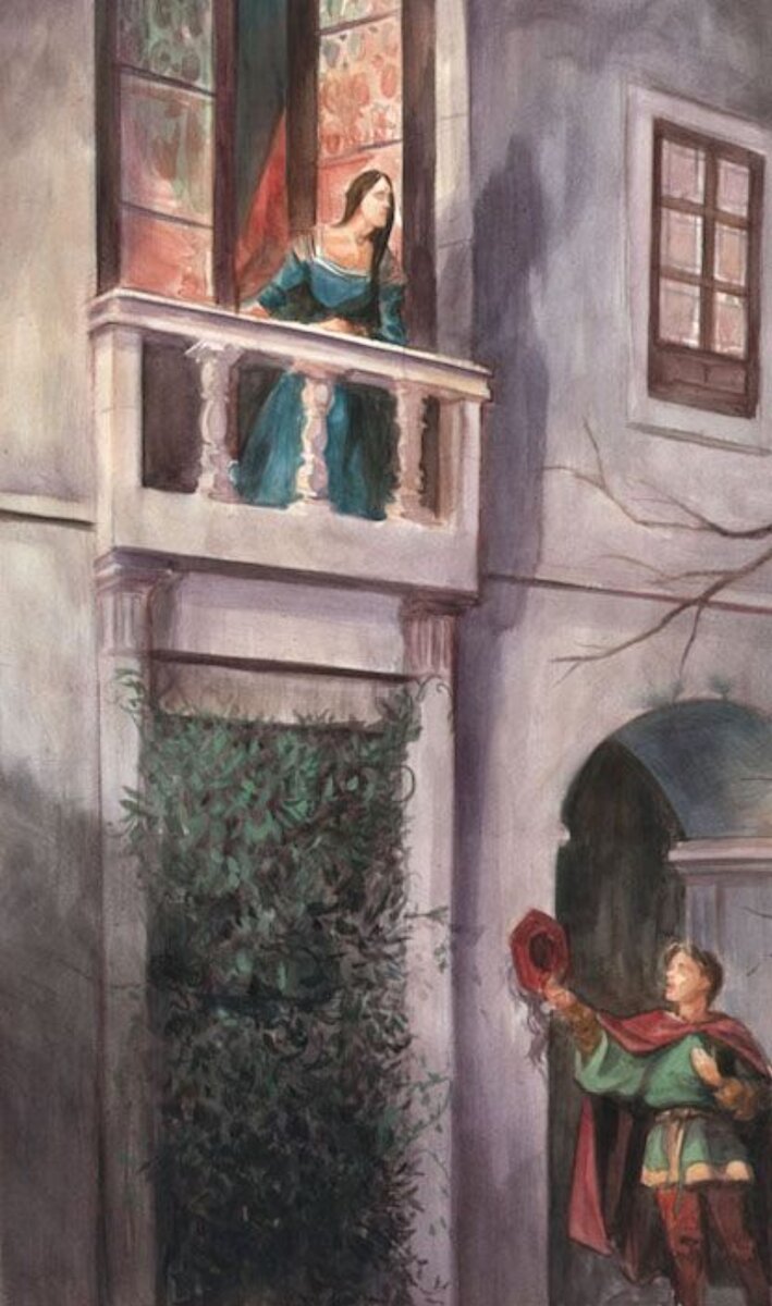 Ромео и Джульетта в саду