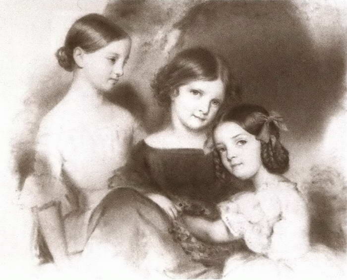   Дочери Ф.И. Тютчева от первого брака Анна, Дарья и Екатерина