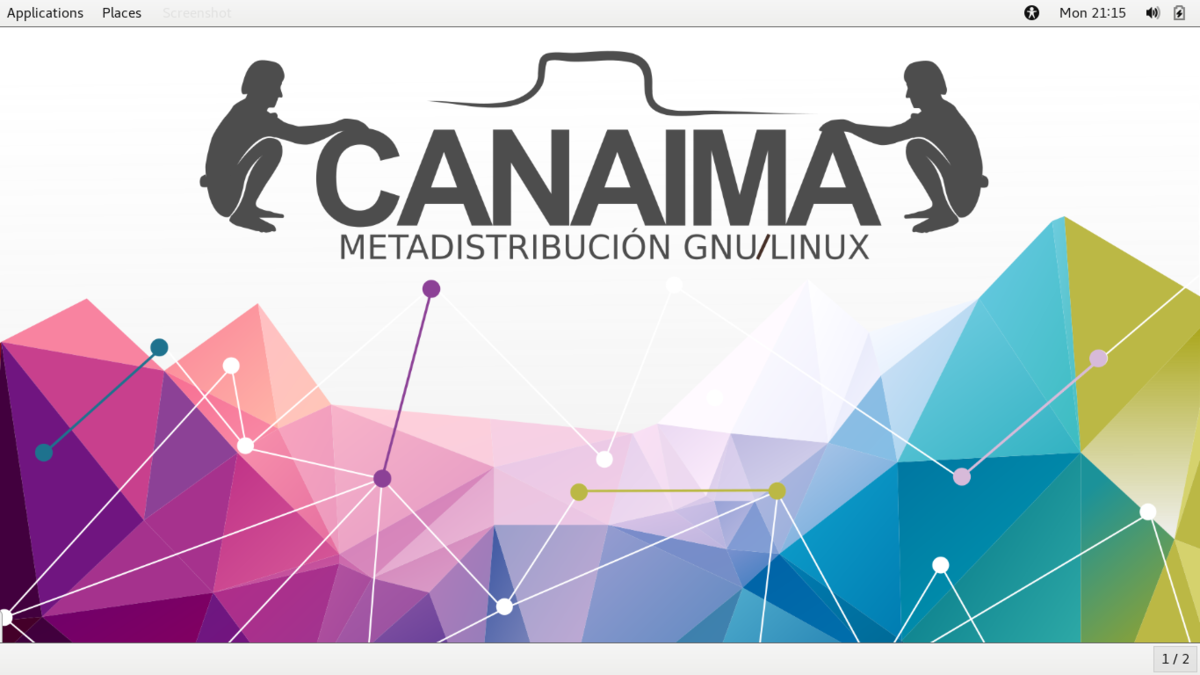 Внешний вид Canaima GNU/Linux после установки.
