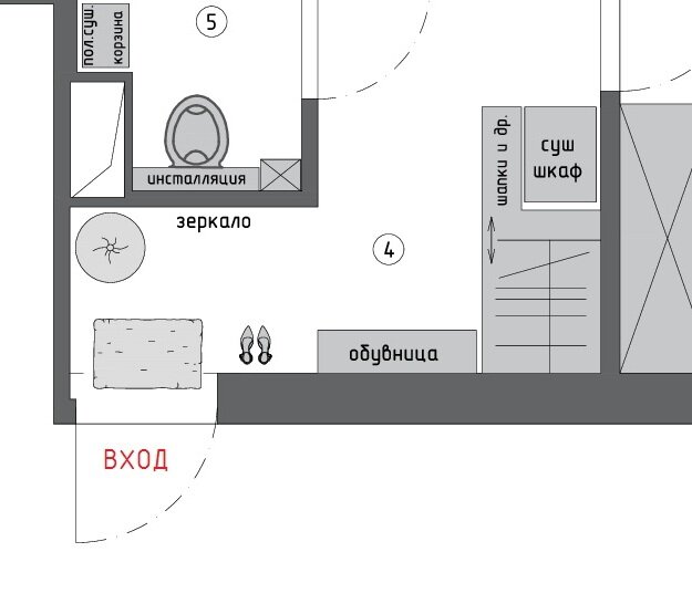 Планировочное решение прихожей