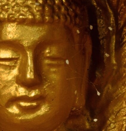 Улумбара на статуе Будды. 