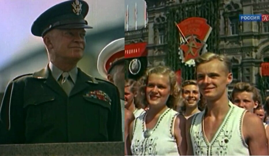Это было всего 1 раз: президент США стоит на трибуне мавзолея по правую руку от лидера СССР. Правда, генерал Эйзенхауэр 12 августа 1945 года президентом ещё не был.