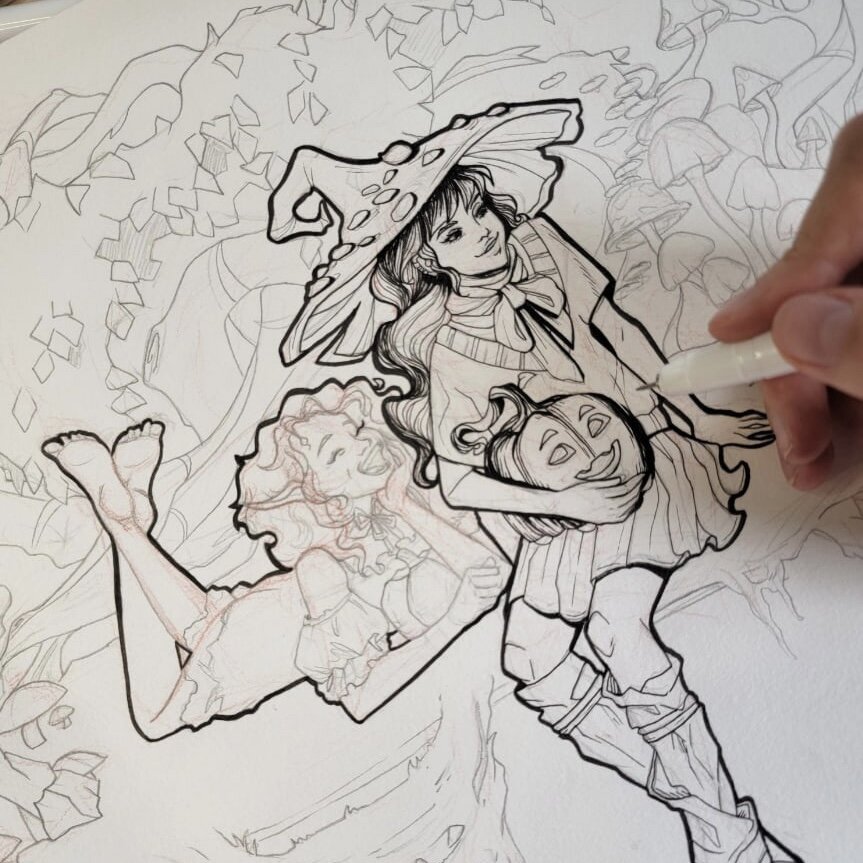 Моя иллюстрация на бумаге для Ohuhu