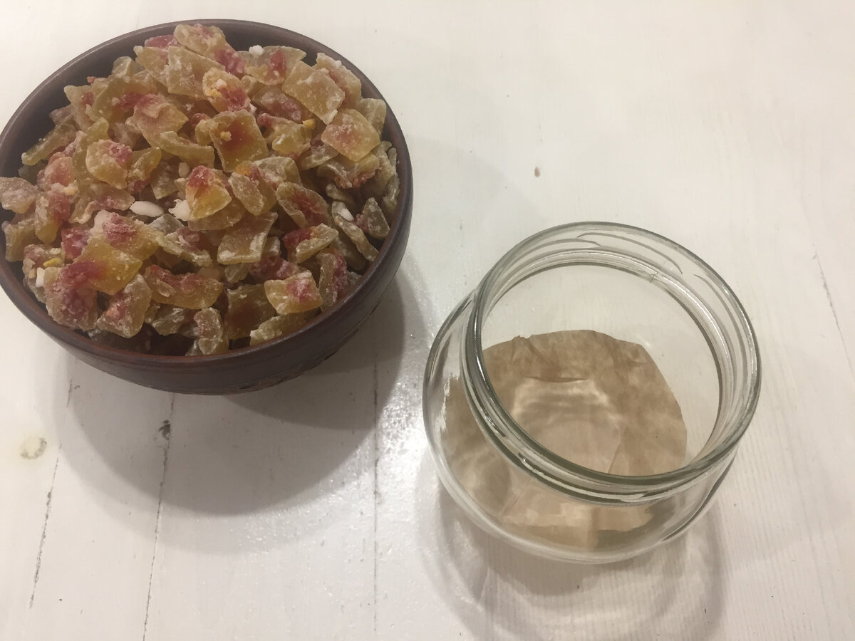Цукаты из арбузных корок готовы, сейчас буду прикапывать