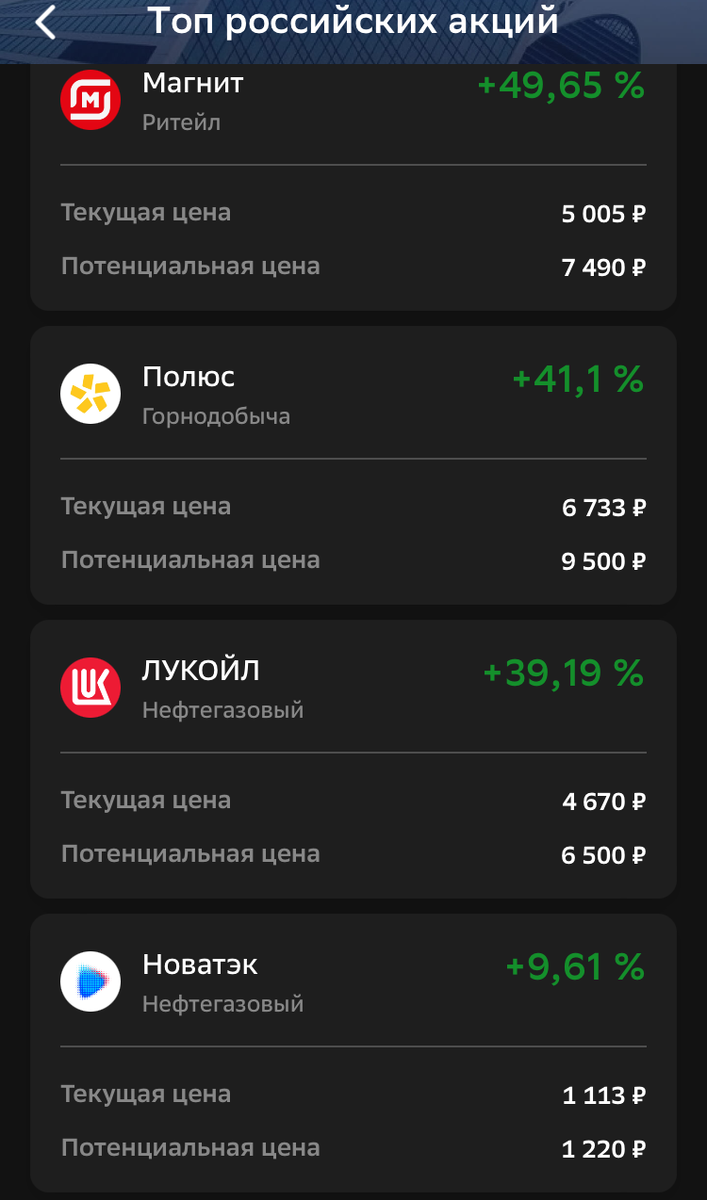 Не является индивидуальной инвестиционной рекомендацией.
