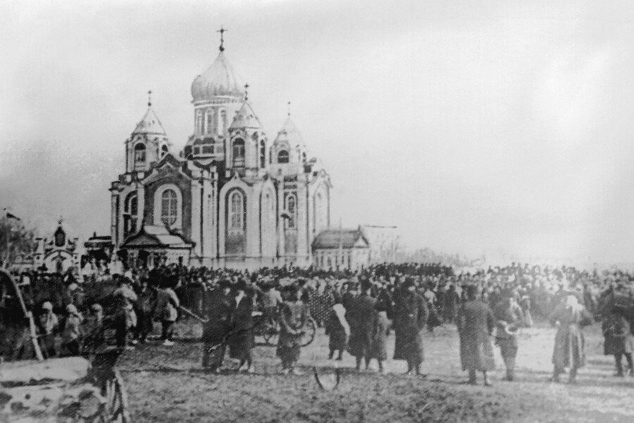 Георгиевск, Базарная площадь. Конец XIX - начало XX века (фото из интернета)