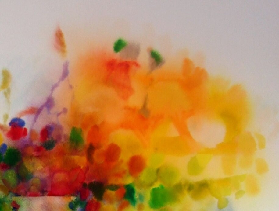 Сергей Галета. Фруктовый фейерверк. бумага. акварель. 70х100 см. Рисунок №3, фрагмент.