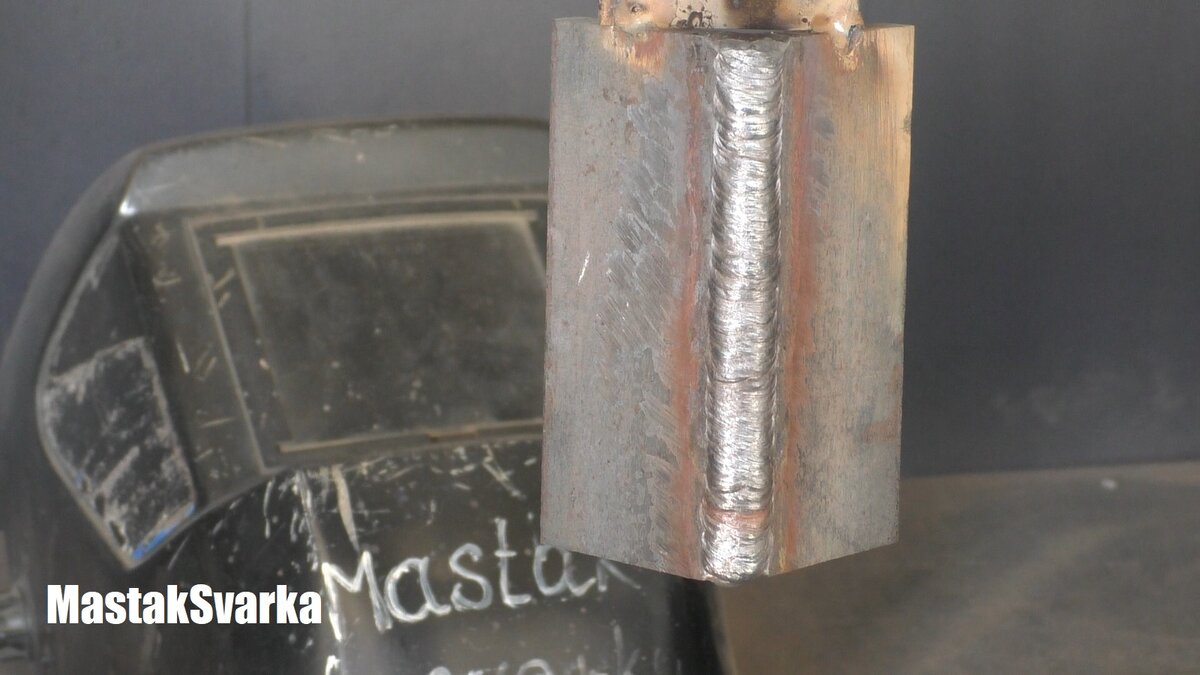 Готовый сварной шов "Ёлочкой"